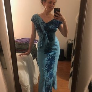 Vintage 50s 60s Hawaiian Pin Up Dress